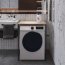 Стелаж полку Бафрум 401 Ferrum-decor для пральної машини 90x70,5x60,5 Чорний метал ДСП Дуб Сонома 16 мм (BED40103)