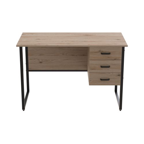Комп&#039;ютерний стіл Ferrum-decor Гаррі 75x140x60 чорний ДСП Дуб Сан-Маріно 16мм