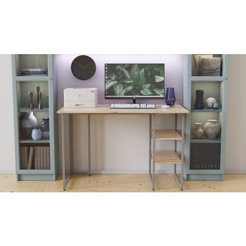 Комп&#039;ютерний стіл Ferrum-decor Кевін 75x120x60 сірий ДСП Дуб Сан-Маріно 16мм