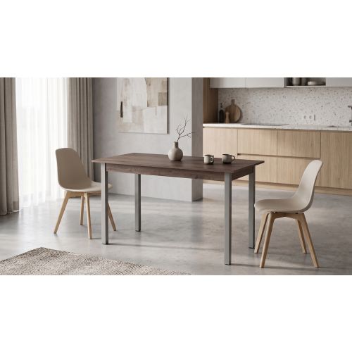 Стіл кухонний Маріо Ferrum-decor 75x120x70 Сірий метал ДСП Дуб Кремона Канолло 16 мм (MAR00105)