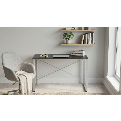 Стіл письмовий Ferrum-decor Серії Конект 75x120x60 Сірий метал ДСП Каштан Арвадонна 16 мм (XK00908)