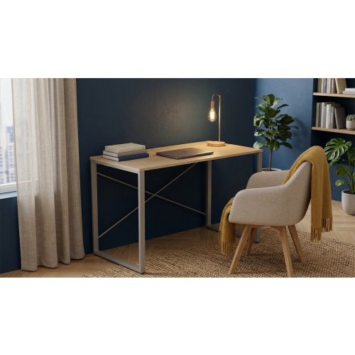 Стіл письмовий Ferrum-decor Серії Конект 75x120x60 Сірий метал ДСП Дуб Кремона Торро 16 мм (XK00914)