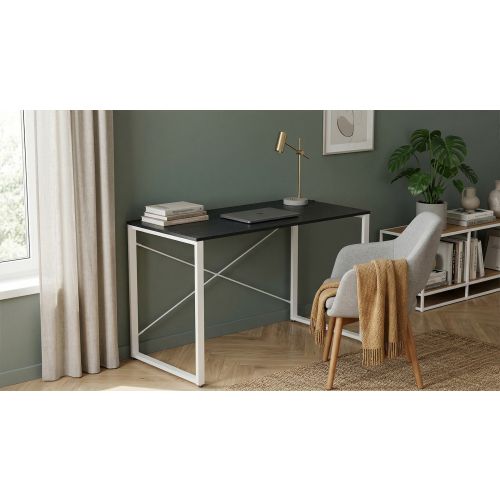 Стіл письмовий Ferrum-decor Серії Конект 75x120x60 Білий метал ДСП Каштан Арвадонна 16 мм (XK00907)