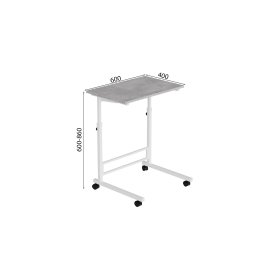 Стол приставной Ferrum-decor Амиго 62x60x40 металл Белый ДСП Бетон 16мм (AMI0014)