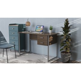 Письменный стол Ferrum-decor Дакота 75x120x60 серый ДСП Дуб Сонома Трюфель 16мм