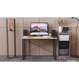 Компьютерный стол Ferrum-decor Дейв 75x140x60 черный ДСП Дуб Артизан 32мм (DEY2151)