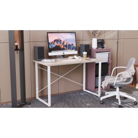 Комп'ютерний стіл Ferrum-decor Дейв 75x120x70 білий ДСП Дуб Сан-Маріно 16мм