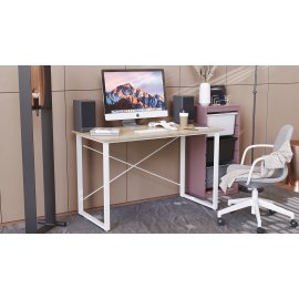 Комп'ютерний стіл Ferrum-decor Дейв 75x100x60 білий ДСП Дуб Сонома 16мм
