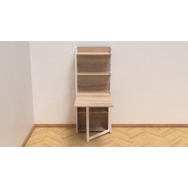 Стол-книжка с этажеркой Практик 2 Ferrum-decor: функциональный и стильный стол в стиле лофт