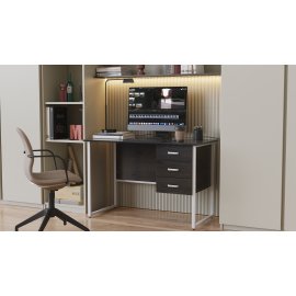 Компьютерный стол Ferrum-decor Гарри 75x120x70 белый ДСП Сосна Кембра 16мм
