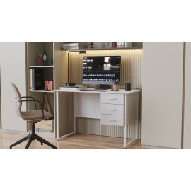 Письменный стол Ferrum-decor Гарри 75x120x70 белый ДСП Белое 16мм