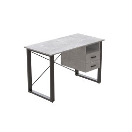 Письмовий стіл з ящиками Ferrum-decor Оскар 750x1200x600 метал Чорний ДСП Бетон 16 мм (OSK0007)