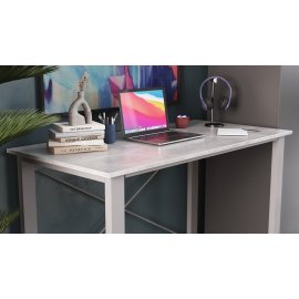 Письмовий стіл Ferrum-decor Драйв 750x1000x600 Сірий метал ДСП Бетон 16 мм (DRA014)