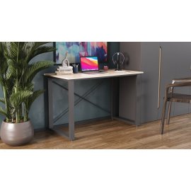 Письменный стол Ferrum-decor Драйв 750x1200x600 Черный металл ДСП Дуб Сан-Марино 16 мм (DRA023)