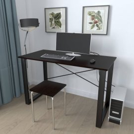 Письменный стол Ferrum-decor Драйв 750x1000x700 Черный металл ДСП Венге Магия 16 мм (DRA066)
