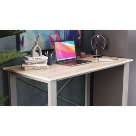 Письменный стол Ferrum-decor Драйв 750x1200x700 Серый металл ДСП Дуб Сан-Марино 16 мм (DRA093)