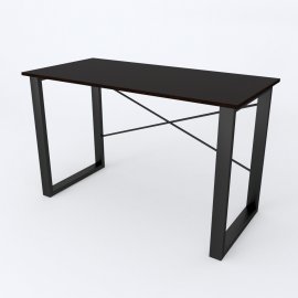 Письмовий стіл Ferrum-decor Драйв 750x1400x700 Чорний метал ДСП Венге Магія 16 мм (DRA108)