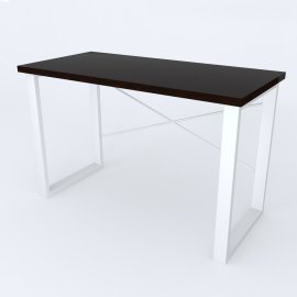 Письмовий стіл Ferrum-decor Драйв 750x1000x600 Білий метал ДСП Венге Магія 32 мм (DRA143)