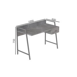 Письмовий стіл Ferrum-decor Комфорт 750x1000x600 Сірий метал ДСП Бетон 32 мм (KOMF014)