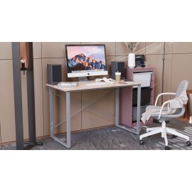 Компьютерный стол Ferrum-decor Дейв 75x100x60 серый ДСП Сосна Кембра 16мм