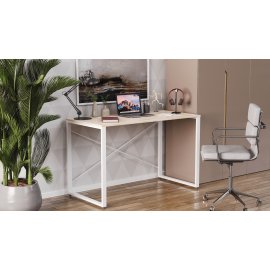 Письмовий стіл Ferrum-decor Серії Конект 75x120x60 білий ДСП Дуб Сан-Маріно 16мм (XK00170)