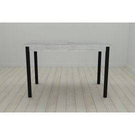 Стол кухонный Ferrum-decor Бенита 75x120x60 Черный ДСП Бетон 16мм (BEN0007)