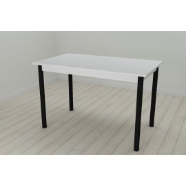 Стол кухонный Ferrum-decor Бенита 75x120x70 Черный ДСП Белое 16мм (BEN0008)