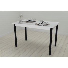Стол кухонный Ferrum-decor Бенита 75x120x80 Черный ДСП Белое 16мм (BEN0015)