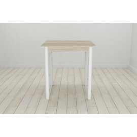 Кухонний стіл Ferrum-decor Агата 75x70x70 Білий ДСП Сонома 16мм (AGA0032)
