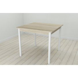 Кухонний стіл Ferrum-decor Агата 75x80x80 Білий ДСП Сонома 16мм (AGA0039)
