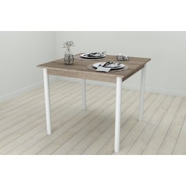 Кухонний стіл Ferrum-decor Агата 75x80x80 Білий ДСП Сонома Трюфель 16мм (AGA0040)