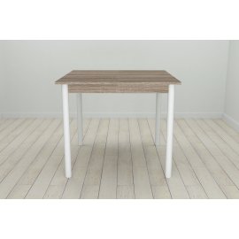 Кухонний стіл Ferrum-decor Агата 75x80x80 Білий ДСП Сонома Трюфель 16мм (AGA0040)
