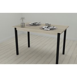 Кухонний стіл Ferrum-decor Маріо 75x120x60 Чорний ДСП Сонома 16мм (MAR0004)
