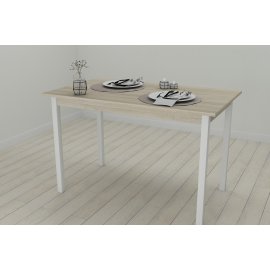 Кухонний стіл Ferrum-decor Маріо 75x120x70 Білий ДСП Сонома 16мм (MAR0032)