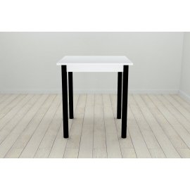 Стол кухонный Ferrum-decor Агата 75x70x70 Черный ДСП Белое 16мм (AGA0008)