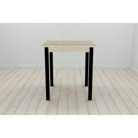 Кухонний стіл Ferrum-decor Агата 75x70x70 Чорний ДСП Сонома 16мм (AGA0011)