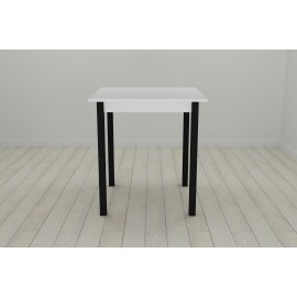 Стіл кухонний Ferrum-decor Дієго 75x70x70 Чорний ДСП Біле 16мм (DIE0008)