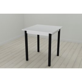 Стол кухонный Ferrum-decor Диего 75x90x90 Черный ДСП Белое 16мм (DIE0015)