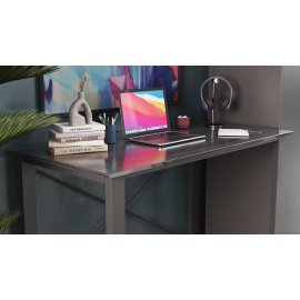 Письменный стол Ferrum-decor Драйв 750x1400x700 Черный металл ДСП Сосна Кембра 16 мм (DRA108)