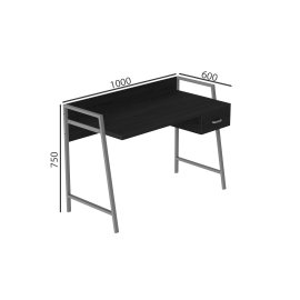 Письмовий стіл Ferrum-decor Комфорт 750x1000x600 Сірий метал ДСП Сосна Кембра Магія 32 мм (KOMF010)