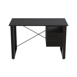 Письменный стол с ящиками Ferrum-decor Оскар  750x1200x600 металл Черный ДСП Сосна Кембра 16 мм (OSK0003)
