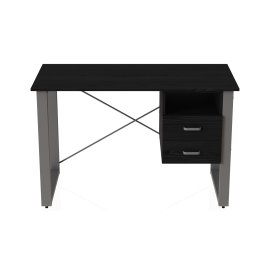 Письмовий стіл з ящиками Ferrum-decor Оскар 750x1400x600 метал Сірий ДСП Сосна Кембра 16 мм (OSK0038)