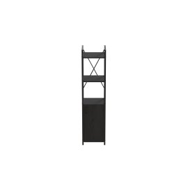 Этажерка 3/34 Ferrum-decor Серии Конект с тумбой 144x34x28 Черный ДСП Сосна Кембра (FD1002)
