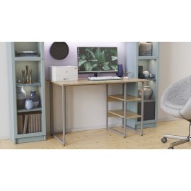Письменный стол Ferrum-decor Кевин 75x100x70 серый ДСП Дуб Сонома 16мм