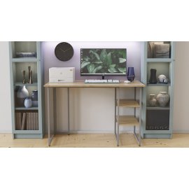 Комп'ютерний стіл Ferrum-decor Кевін 75x100x60 сірий ДСП Дуб Сонома 16мм