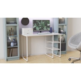 Комп'ютерний стіл Ferrum-decor Кевін 75x140x70 білий ДСП Біле 16мм