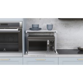 Підставка для мікрохвильовки Kitchen K301 Ferrum-decor 400x550x350 Білий метал ДСП Білий 16 мм (KITCH30109)