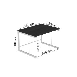 Подставка для микроволновки Kitchen K301 Ferrum-decor 400x550x350 Белый металл ДСП Сосна Кембра 16 мм (KITCH30116)