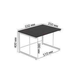 Подставка для микроволновки Kitchen K301 Ferrum-decor 400x550x350 Белый металл ДСП Венге Магия 16 мм (KITCH30111)