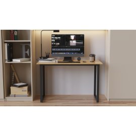 Стол письменный Кнап 2 Ferrum-decor 750x1000x700 Черный металл ДСП Дуб Артизан 16 мм (KNAP2030)